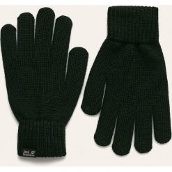 Jack Wolfskin - Rękawiczki. Czarne rękawiczki damskie Jack Wolfskin, bez wzorów, z wełny. W wyprzedaży za 69,90 zł.