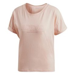KOSZULKA DAMSKA ESSENTIALS ALLCAP (M). Koszulki damskie Adidas, m, bez wzorów, bez kołnierzyka. W wyprzedaży za 79,99 zł.