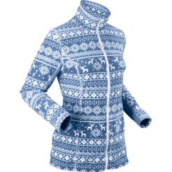 Bluza rozpinana z polaru bonprix niebieski kryształowy. Niebieskie bluzy damskie bonprix, bez wzorów, z polaru, bez rękawów, bez kaptura. Za 109,99 zł.