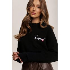 Czarny Sweter Orvienne. Czarne swetry damskie Renee, s, bez wzorów, casualowe, bez rękawów, bez kaptura. Za 139,99 zł.