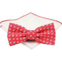 Mucha z poszetką - Chattier, Męska - Pomarańczowa w Groszki MUCH0424. Pomarańczowe muszki męskie Chattier, na imprezę, w paski, eleganckie. Za 44,00 zł.