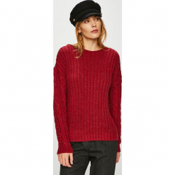 Trendyol - Sweter. Brązowe swetry klasyczne damskie Trendyol, l, z dzianiny, z dekoltem w łódkę. Za 69,90 zł.