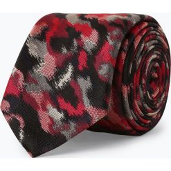 HUGO - Krawat męski z dodatkiem jedwabiu – Tie 6 cm, czerwony. Czerwone krawaty męskie HUGO, bez wzorów. Za 249,95 zł.
