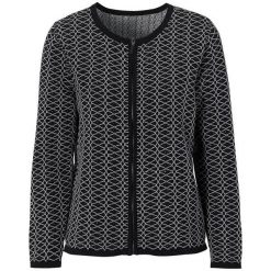 Cellbes Sweter czarny biały female czarny/biały 62/64. Czarne swetry damskie Cellbes, bez wzorów, z żakardem, eleganckie, z długim rękawem, długie, bez kaptura. W wyprzedaży za 129,00 zł.