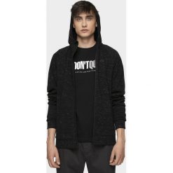 Bluza męska BLM006 - głęboka czerń melanż. Pomarańczowe bluzy męskie xl, bez wzorów, z dzianiny, klasyczne, z kapturem, bez rękawów, bez kaptura. W wyprzedaży za 119,99 zł.