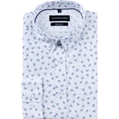 Koszula SIMONE KDWR000201. Niebieskie koszule męskie Giacomo Conti, m, z nadrukiem, z bawełny, button down, bez rękawów. Za 149,00 zł.