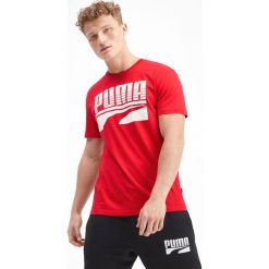 Puma Rebel Bold Koszulka Czerwony. Czerwone podkoszulki męskie Puma, l, z nadrukiem, z bawełny, krótkie. Za 111,95 zł.