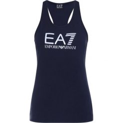 Top EA7 Emporio Armani 3HTH51 TJ12Z 1554. Niebieskie bluzki damskie EA7 Emporio Armani, s, bez wzorów, z elastanu, polo, bez rękawów. W wyprzedaży za 159,00 zł.