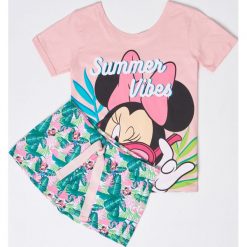 Dwuczęściowa piżama Minnie Mouse -. Piżamy damskie Sinsay, xs, z motywem z bajki, bez rękawów. W wyprzedaży za 29,99 zł.