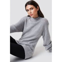 Rut&Circle Sweter z bufiastym rękawem Vega - Grey. Szare golfy damskie Rut&Circle, z dzianiny. Za 161,95 zł.