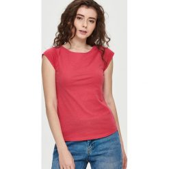 T-shirt basic - Pomarańczo. Różowe t-shirty damskie marki Sinsay, m. Za 9,99 zł.