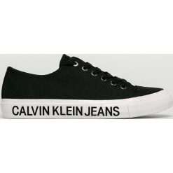 Calvin Klein Jeans - Tenisówki. Czarne trampki męskie Calvin Klein Jeans, bez wzorów, z jeansu, na sznurówki. W wyprzedaży za 339,90 zł.