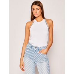 Top Armani Exchange 3HYH1A YMM8Z 1100. Białe bluzki damskie Armani Exchange, s, bez wzorów, z wiskozy, polo, bez rękawów. Za 419,00 zł.