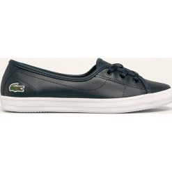 Lacoste - Tenisówki skórzane Ziane Chunky. Niebieskie trampki i tenisówki damskie Lacoste, bez wzorów, ze skóry, na sznurówki. Za 349,90 zł.