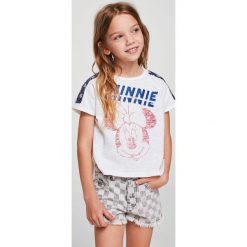 Mango Kids - Top dziecięcy Minniera 110-164 cm. Szare topy damskie marki Mango Kids, z aplikacjami, z bawełny, z okrągłym kołnierzem. Za 59,90 zł.