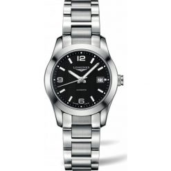 LONGINES Conquest Classic Automatic L2.285.4.56.6. Czarne zegarki damskie marki LONGINES, ze stali. Za 7010,00 zł.