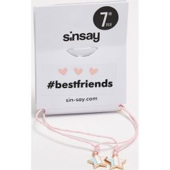 Bransoletki damskie na nogę: Bransoletki best friends dla przyjaciółek – Różowy