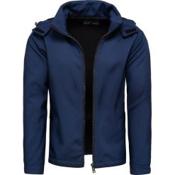 Softshell męski z kapturem granatowy Recea. Niebieskie kurtki męskie Recea, na zimę, s, bez wzorów, z poliesteru, z kapturem. Za 99,99 zł.
