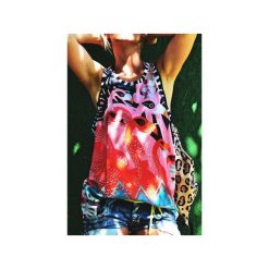 MESH TANK TOP FLAMINGOS. Czarne bluzki damskie Don't need no samurai, xl, bez wzorów, z meshu, bez kołnierzyka, bez rękawów. Za 159,00 zł.