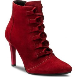 Buty zimowe damskie: Botki OLEKSY – 483/689 Czerwony