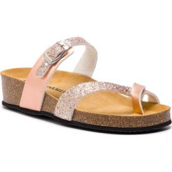 Japonki DR. BRINKMANN - 701290 Nude/Glitzer 42. Różowe klapki damskie marki Dr. Brinkmann, bez wzorów, ze skóry ekologicznej, bez obcasa. Za 159,00 zł.