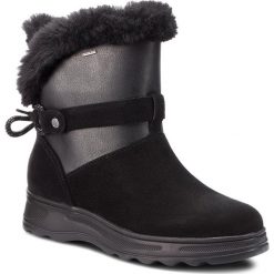Śniegowce GEOX - D Hosmos B Abx C D84AUC 0222N C0005 Black/Dk Grey. Czarne kozaki damskie Geox, na zimę, ze skóry, bez zapięcia. W wyprzedaży za 379,00 zł.