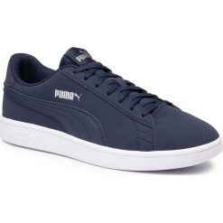 Sportowe PUMA SMASH v2 BUCK PEACOAT -SILVER-P 36516015. Niebieskie buty sportowe męskie Puma, ze skóry ekologicznej, bez zapięcia. Za 199,99 zł.