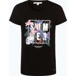Tom Tailor Denim - T-shirt damski, czarny. Czarne t-shirty damskie TOM TAILOR DENIM, s, z nadrukiem, z bawełny, bez kołnierzyka. Za 69,95 zł.