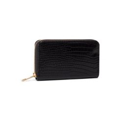 ACCCESSORIES 1W1-012-SS20 Czarny. Czarne portfele damskie ACCCESSORIES, bez wzorów, ze skóry ekologicznej. Za 29,99 zł.