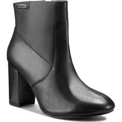 Botki PEPE JEANS - PLS50241 Black 999. Czarne botki damskie na obcasie marki Pepe Jeans, z jeansu. W wyprzedaży za 299,00 zł.