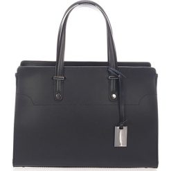 Torebki klasyczne damskie: Skórzana torebka w kolorze czarnym – 35 x 25 x 15 cm