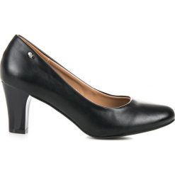 Buty ślubne damskie: CZARNE CZÓŁENKA NA SŁUPKU Vices czarne