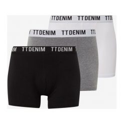 Tom Tailor Denim 3-pack Bokserki Czarny Biały Szary. Szare bokserki męskie TOM TAILOR DENIM, bez wzorów, z elastanu. Za 94,95 zł.