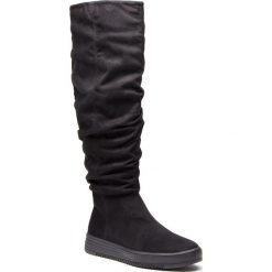 Kozaki BULLBOXER - 999501F7T BLCKTD70 Blck. Szare buty zimowe damskie marki Bullboxer, z materiału, na sznurówki. Za 299,00 zł.