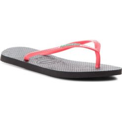 Japonki HAVAIANAS - Sl Logo Pop-Up 41197870411 Black/Coralnew. Różowe klapki damskie Havaianas, bez wzorów, z tworzywa sztucznego, bez obcasa. W wyprzedaży za 99,00 zł.