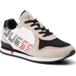 Sneakersy GUESS - FJ7GLO SUE12 100H. Brązowe trampki chłopięce Guess, z aplikacjami, z zamszu, na sznurówki. Za 299,00 zł.