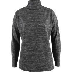 Golfy damskie: Sweter z polaru oversize bonprix antracytowy melanż