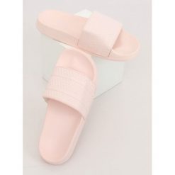 Klapki piankowe różowe CANSU. Różowe klapki damskie FunKee.pl, bez wzorów, z materiału, bez obcasa. Za 54,99 zł.