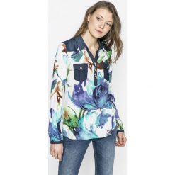 Desigual - Koszula Blus_ala de mariposa. Szare koszule damskie Desigual, m, z bawełny, casualowe, z długim rękawem. W wyprzedaży za 179,90 zł.