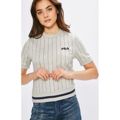 Fila - Top. Szare topy damskie Fila, l, z bawełny, z okrągłym kołnierzem. W wyprzedaży za 219,90 zł.