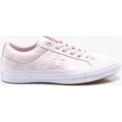 Converse - Tenisówki. Różowe tenisówki damskie marki Converse, z materiału, na sznurówki. W wyprzedaży za 269,90 zł.