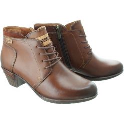 PIKOLINOS 902-8901 Rotterdam cuero-cognac, botki damskie. Brązowe botki damskie Pikolinos, ze skóry, bez obcasa, na obcasie, na zamek. W wyprzedaży za 370,90 zł.