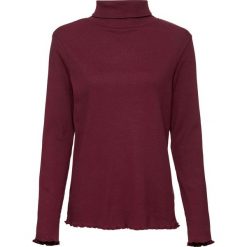 Shirt z golfem bonprix czerwony klonowy. Czerwone koszulki damskie bonprix, bez wzorów, z golfem. Za 44,99 zł.