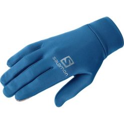Salomon Agile Warm Rękawiczki Niebieski. Niebieskie rękawiczki damskie Salomon, bez wzorów, z elastanu. Za 137,95 zł.