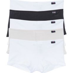 Figi "french" (5 par) bonprix czarny + biały + szary. Białe figi bonprix, z aplikacjami. Za 44,95 zł.