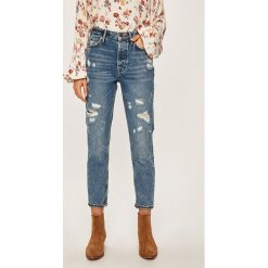 Answear - Jeansy. Niebieskie jeansy damskie ANSWEAR, s, z podwyższonym stanem. W wyprzedaży za 99,90 zł.