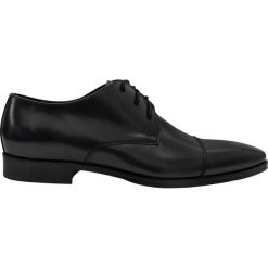 Półbuty BUGN000006. Czarne buty wizytowe męskie marki Giacomo Conti, bez wzorów, ze skóry, eleganckie, bez zapięcia. Za 599,00 zł.