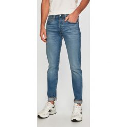 Levi's - Jeansy 501 Slim Taper. Niebieskie jeansy męskie Levi's®, s, z aplikacjami. W wyprzedaży za 319,90 zł.