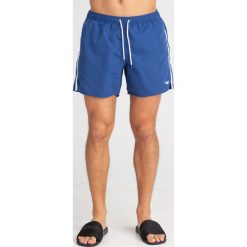 KĄPIELÓWKI Emporio Armani. Niebieskie kąpielówki męskie m, z nadrukiem, z materiału. Za 339,00 zł.