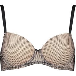 Biustonosz "Perfect Basics" w kolorze czarno-cielistym. Czarne biustonosze Lascana & Co., z haftami. W wyprzedaży za 74,95 zł.